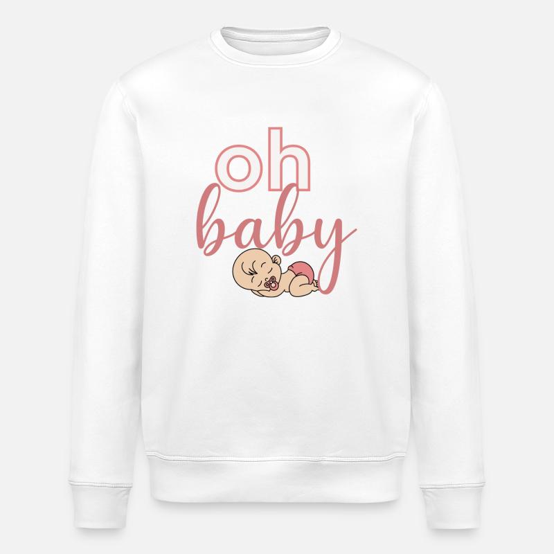 Oh Baby - Stanley/Stella Unisex Bio-Sweatshirt ROLLER - Weiß