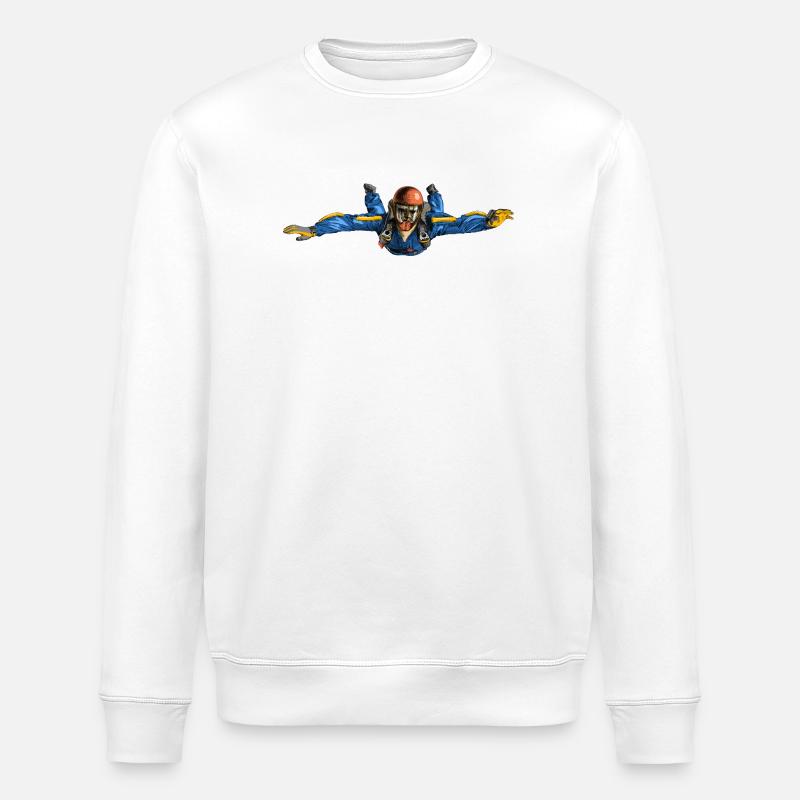 Skydiver - Stanley/Stella ROLLER Unisex Organic Sweatshirt - white