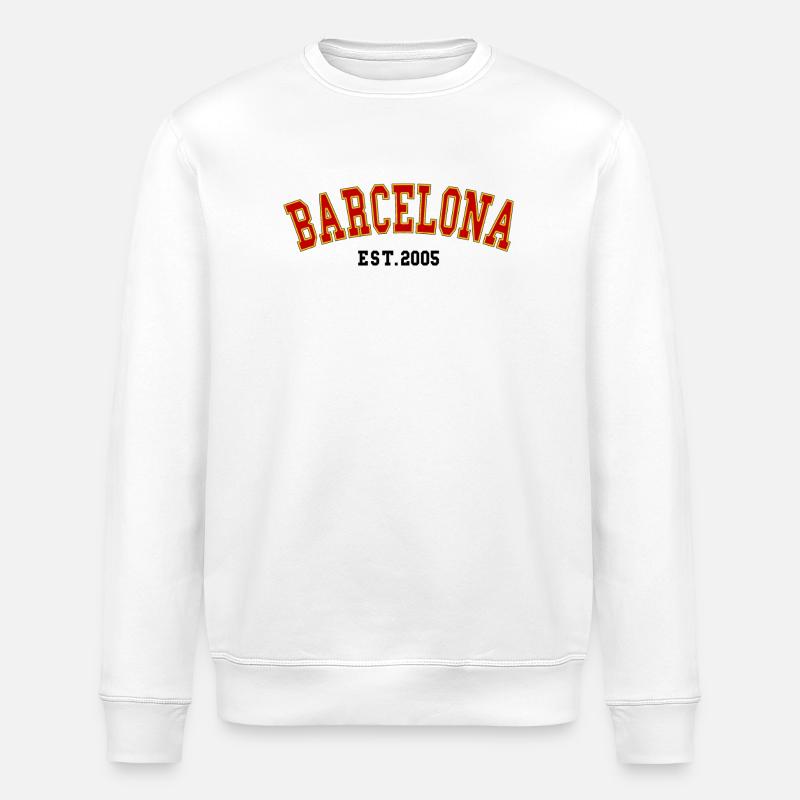 Barcelona_Est_2005 - Sweat bio ROLLER Stanley/Stella Unisexe - blanc