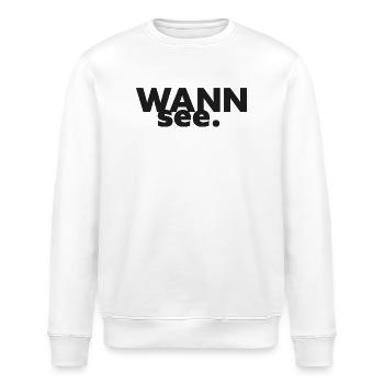 Collection GIUDAN Berlin : Wannsee - Sweat bio ROLLER Stanley/Stella Unisexe - blanc - Devant - Nik (191cm)