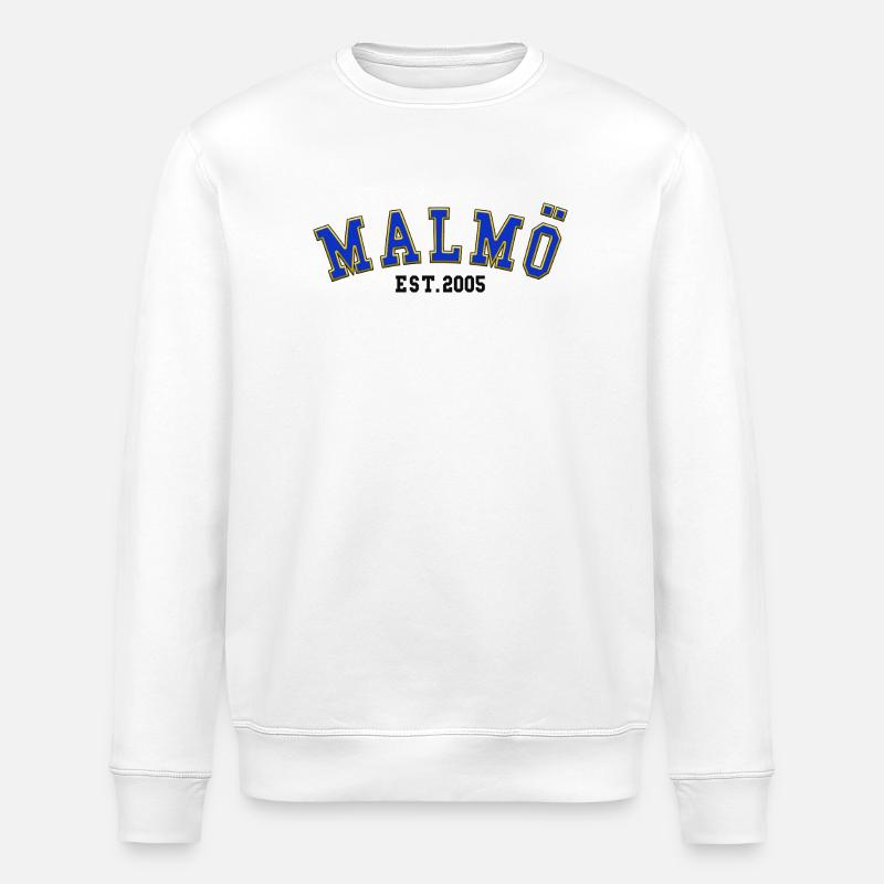 Malmö Est. 2005 - Stanley/Stella ROLLER Unisex Organic Sweatshirt - white