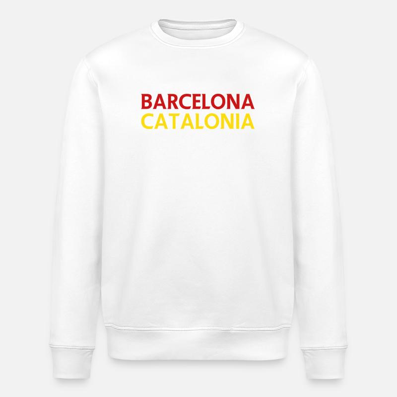 Barcelona – Katalonien Lyrisches Design - Stanley/Stella Unisex Bio-Sweatshirt ROLLER - Weiß