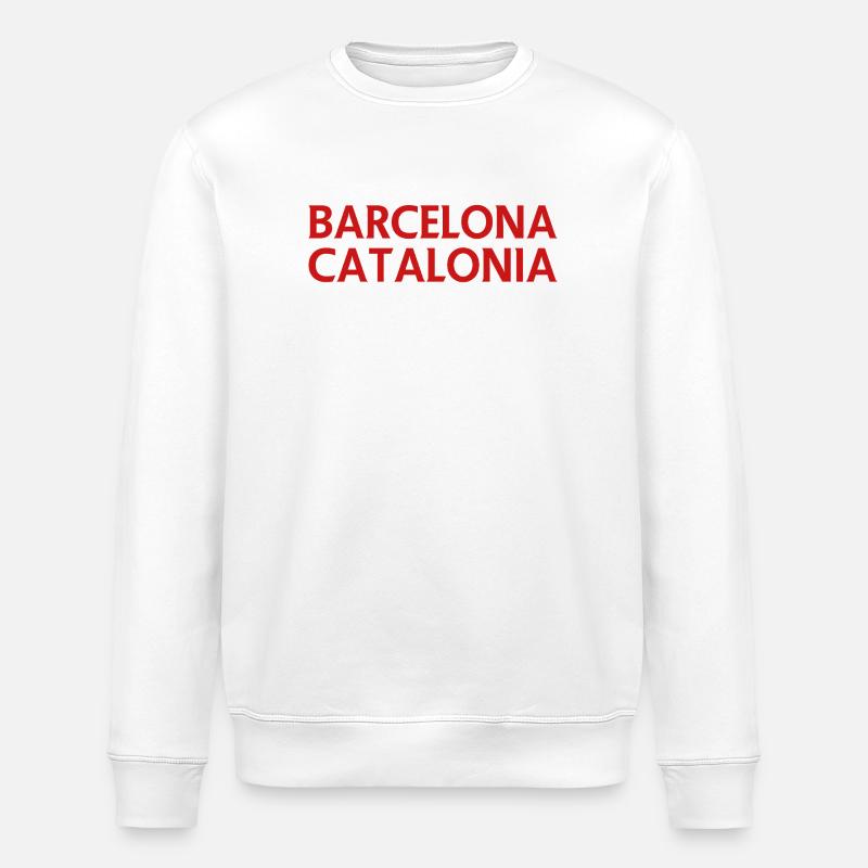 Barcelona – Katalonien Lyrisches Design - Stanley/Stella Unisex Bio-Sweatshirt ROLLER - Weiß