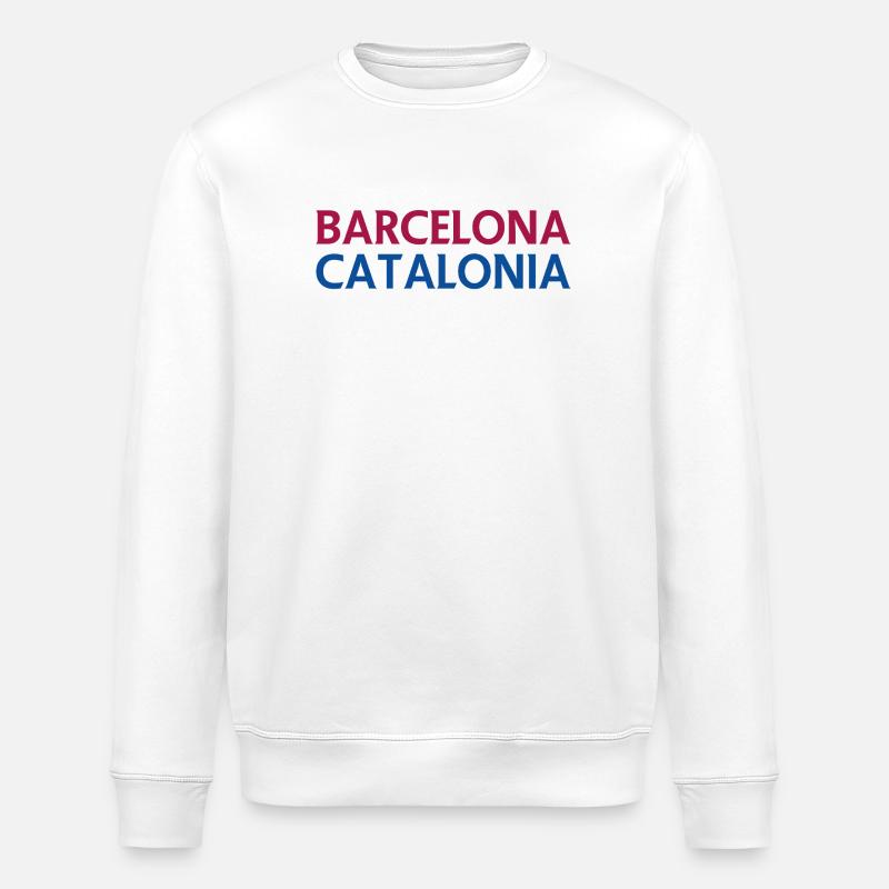 Barcelona – Katalonien Lyrisches Design - Stanley/Stella Unisex Bio-Sweatshirt ROLLER - Weiß