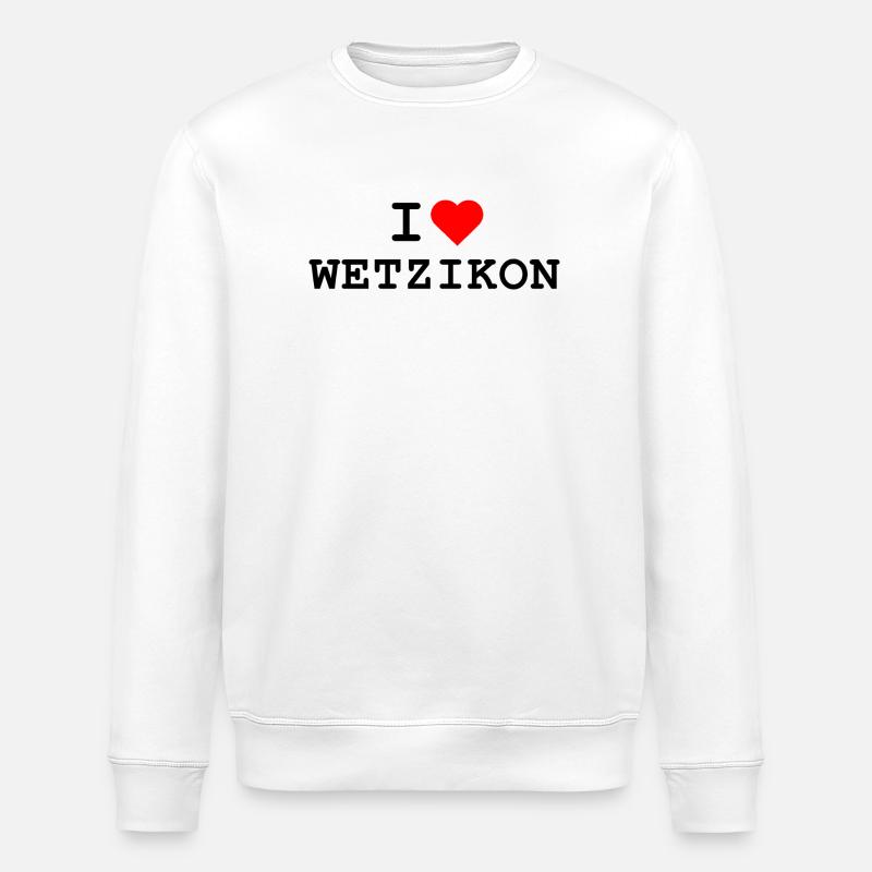J’adore Wetzikon - Ich liebe Wetzikon - Sweat bio ROLLER Stanley/Stella Unisexe - blanc