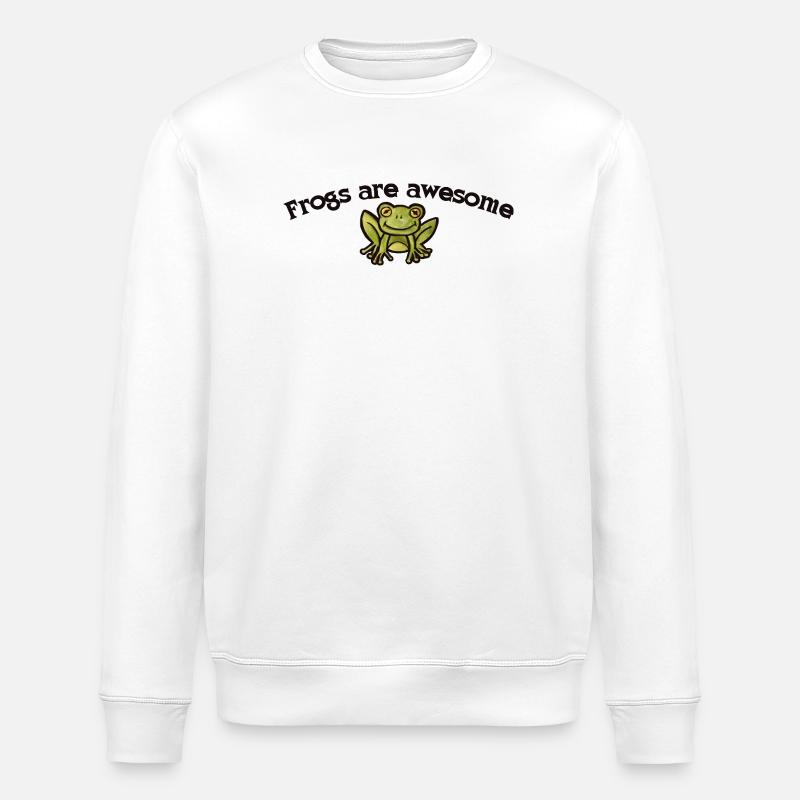 Les grenouilles sont super graphiques - Sweat bio ROLLER Stanley/Stella Unisexe - blanc
