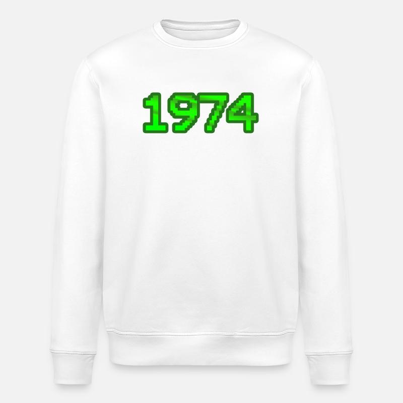Computer 1974 - Stanley/Stella Unisex Bio-Sweatshirt ROLLER - Weiß