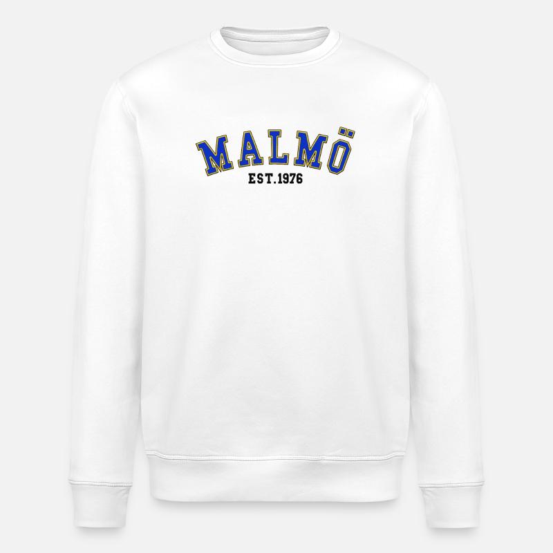 Malmö Est. 1976 - Stanley/Stella ROLLER Unisex Organic Sweatshirt - white