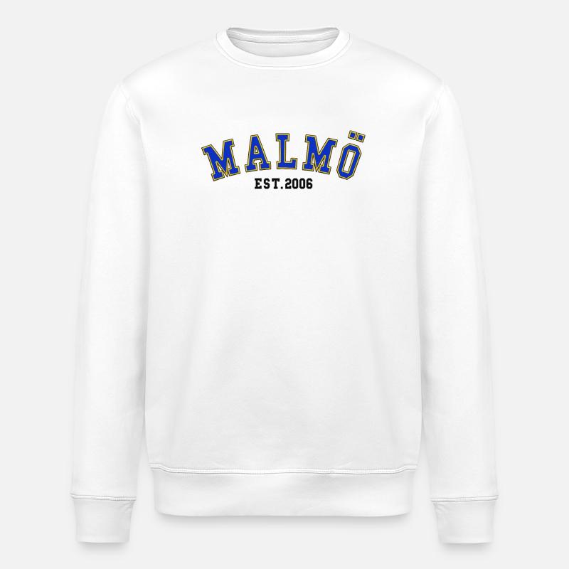 Malmö Est. 2006 - Stanley/Stella ROLLER Unisex Organic Sweatshirt - white