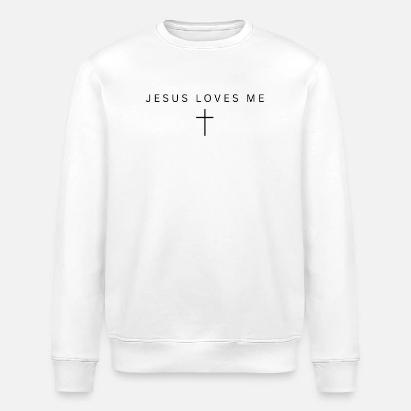 Jésus m’aime - Sweat bio ROLLER Stanley/Stella Unisexe - blanc