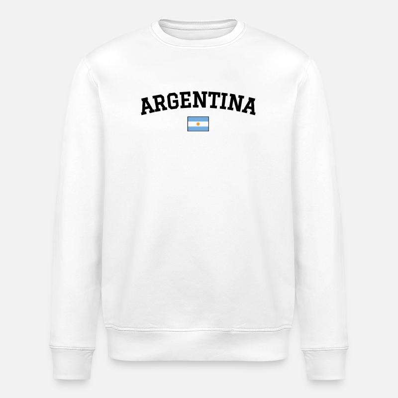 Argentinien Flagge Design Schwarz - Stanley/Stella Unisex Bio-Sweatshirt ROLLER - Weiß