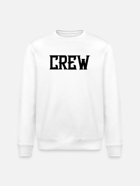 crew_schrift - Stanley/Stella ROLLER Unisex Organic Sweatshirt - white