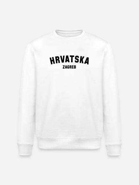 ZAGREB Hrvatska - Kroatien - Croatia - Stanley/Stella ROLLER Unisex Organic Sweatshirt - white