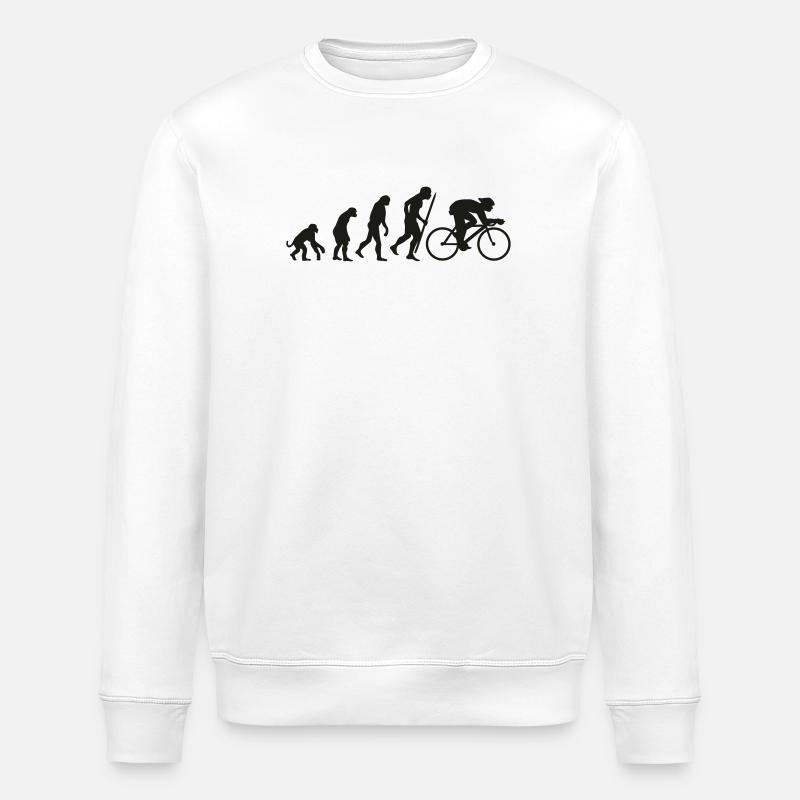 Evolution du cyclisme - Sweat bio ROLLER Stanley/Stella Unisexe - blanc