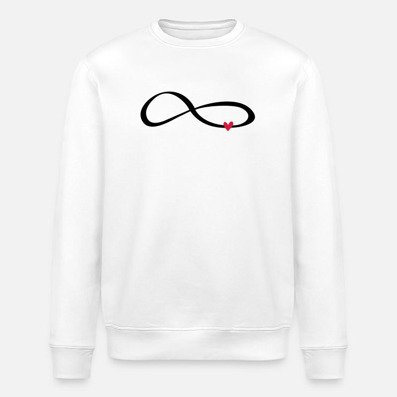 Infinité caractère symbole cadeau amour - Sweat bio ROLLER Stanley/Stella Unisexe - blanc