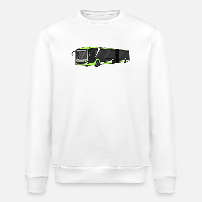 Bus, Schulbus, Busfahrer - Stanley/Stella Unisex Bio-Sweatshirt ROLLER - Weiß