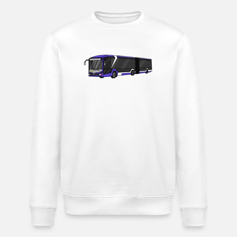 Bus, Schulbus, Busfahrer - Stanley/Stella Unisex Bio-Sweatshirt ROLLER - Weiß