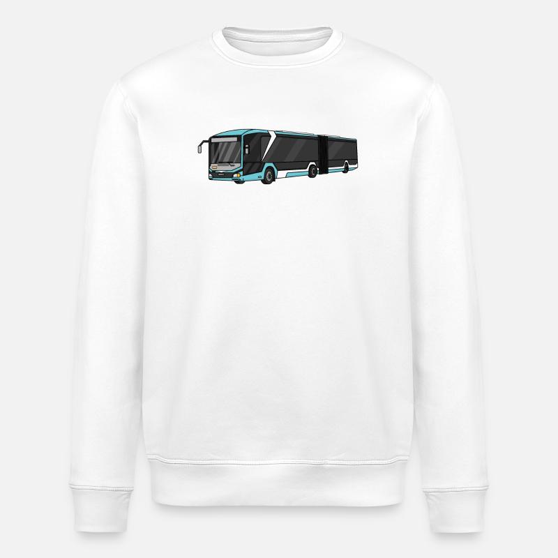 Bus, Schulbus, Busfahrer - Stanley/Stella Unisex Bio-Sweatshirt ROLLER - Weiß