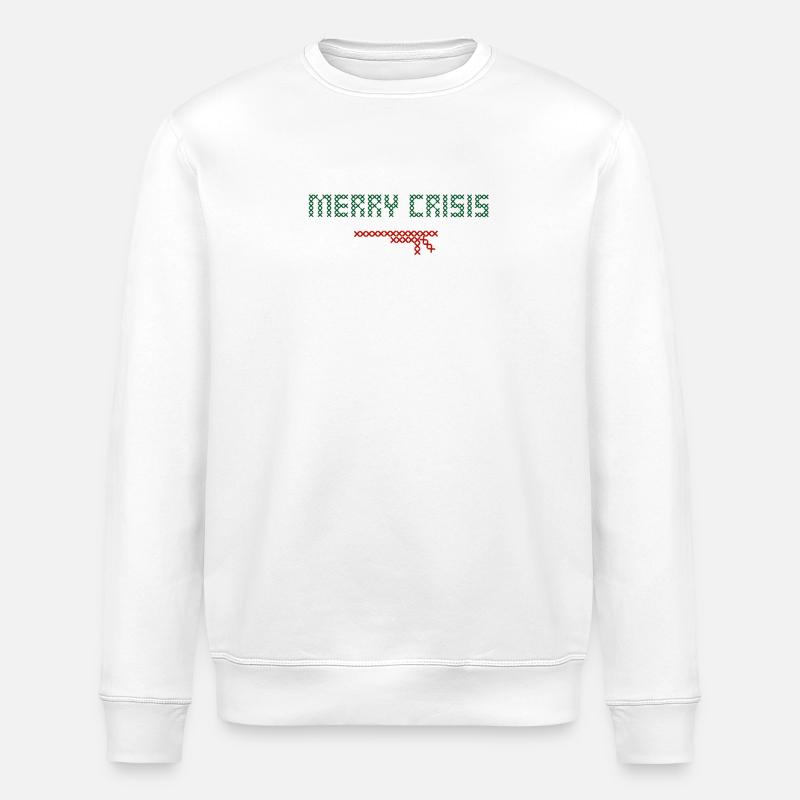 Merry Crisis - Stanley/Stella Unisex Bio-Sweatshirt ROLLER - Weiß