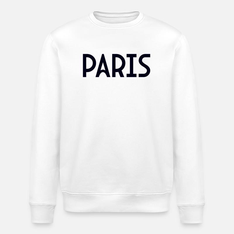 Paris - Stanley/Stella ROLLER Unisex Organic Sweatshirt - white