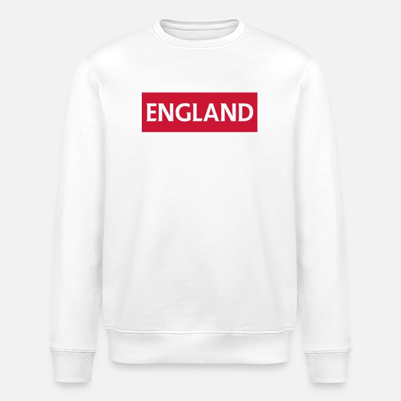 England inspiriertes Cymru-Flaggendesign - Stanley/Stella Unisex Bio-Sweatshirt ROLLER - Weiß