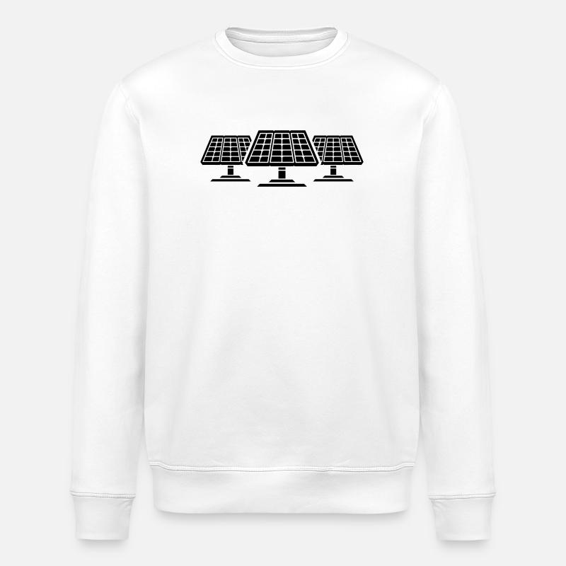 Solar PV system panels - Stanley/Stella ROLLER Unisex Organic Sweatshirt - white