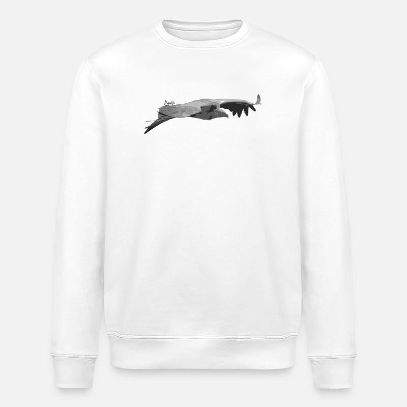 Gänsegeier Silhouette - Stanley/Stella Unisex Bio-Sweatshirt ROLLER - Weiß