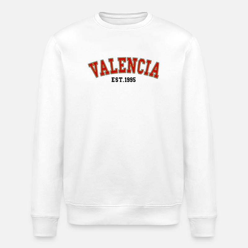 Valencia Est.1995 - Stanley/Stella Unisex Bio-Sweatshirt ROLLER - Weiß