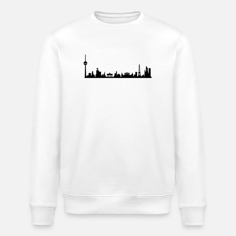 BERLIN SKYLINE  - Stanley/Stella Unisex Bio-Sweatshirt ROLLER - Weiß