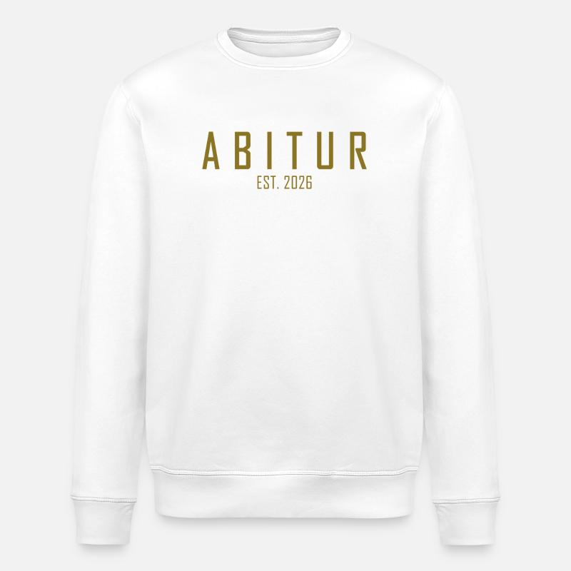 Abitur 2026 - Sweat bio ROLLER Stanley/Stella Unisexe - blanc