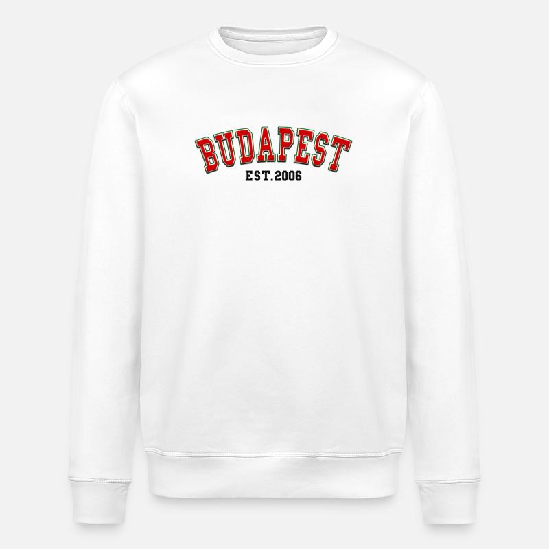 Budapest Est. 2006 - Stanley/Stella ROLLER Unisex Organic Sweatshirt - white