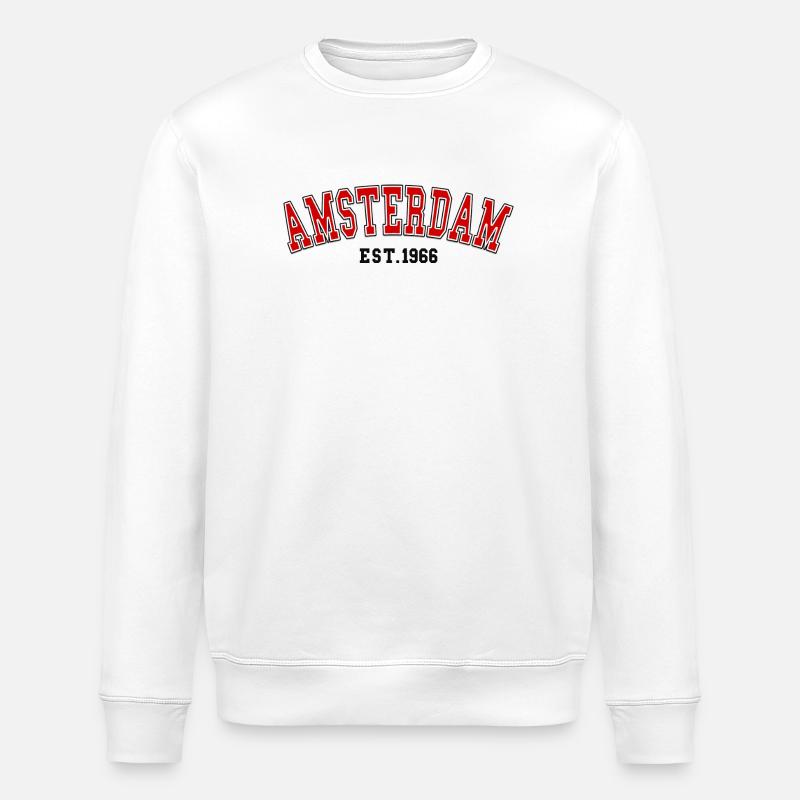 Amsterdam Est. 1966 - Stanley/Stella ROLLER Unisex Organic Sweatshirt - white