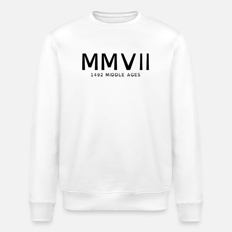 2007_LINE_black - Stanley/Stella Unisex Bio-Sweatshirt ROLLER - Weiß