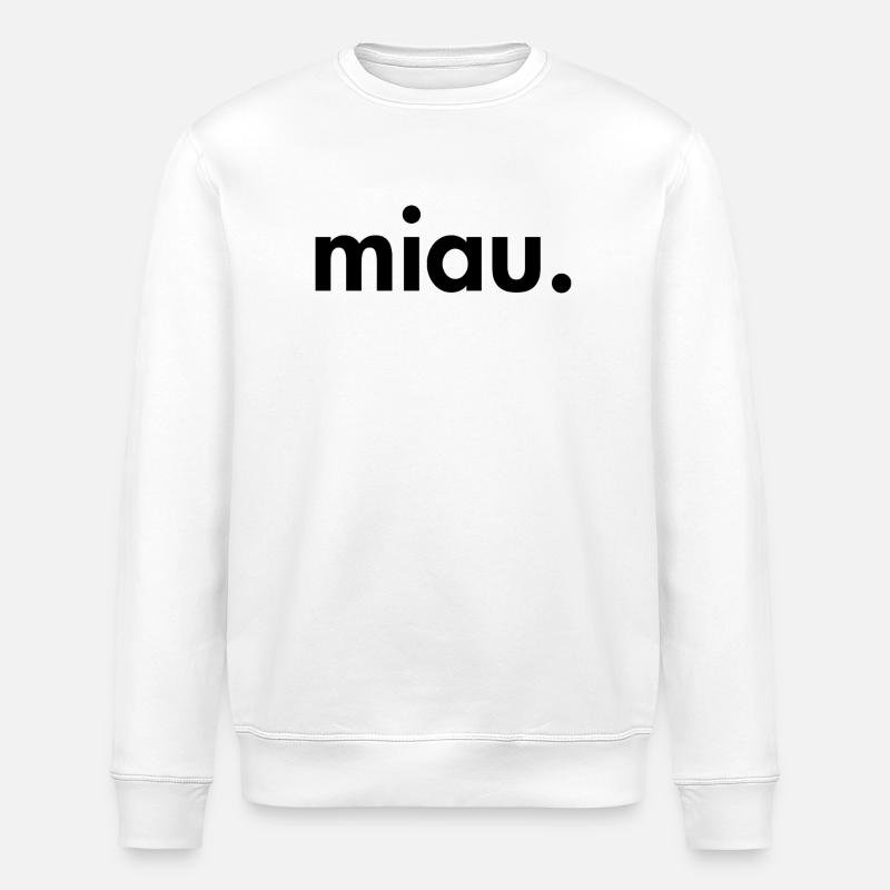 miau- - Stanley/Stella Unisex Bio-Sweatshirt ROLLER - Weiß
