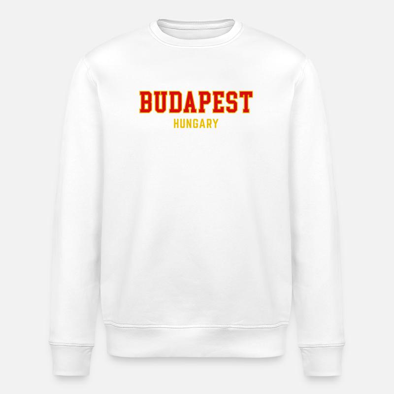 Budapest City Pride Varsity - Stanley/Stella Unisex Bio-Sweatshirt ROLLER - Weiß
