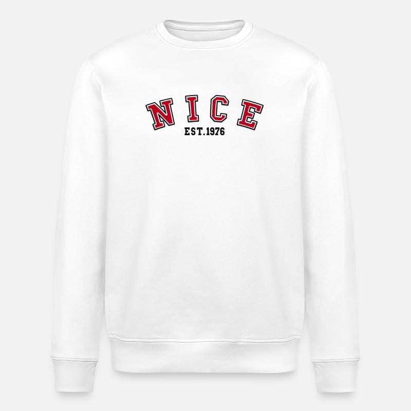 Nice Est. 1976 - Stanley/Stella ROLLER Unisex Organic Sweatshirt - white