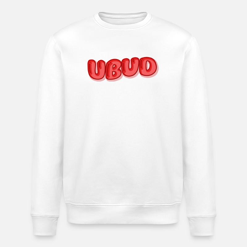 Ubud Bubble Font Design - Stanley/Stella ROLLER Unisex Organic Sweatshirt - white