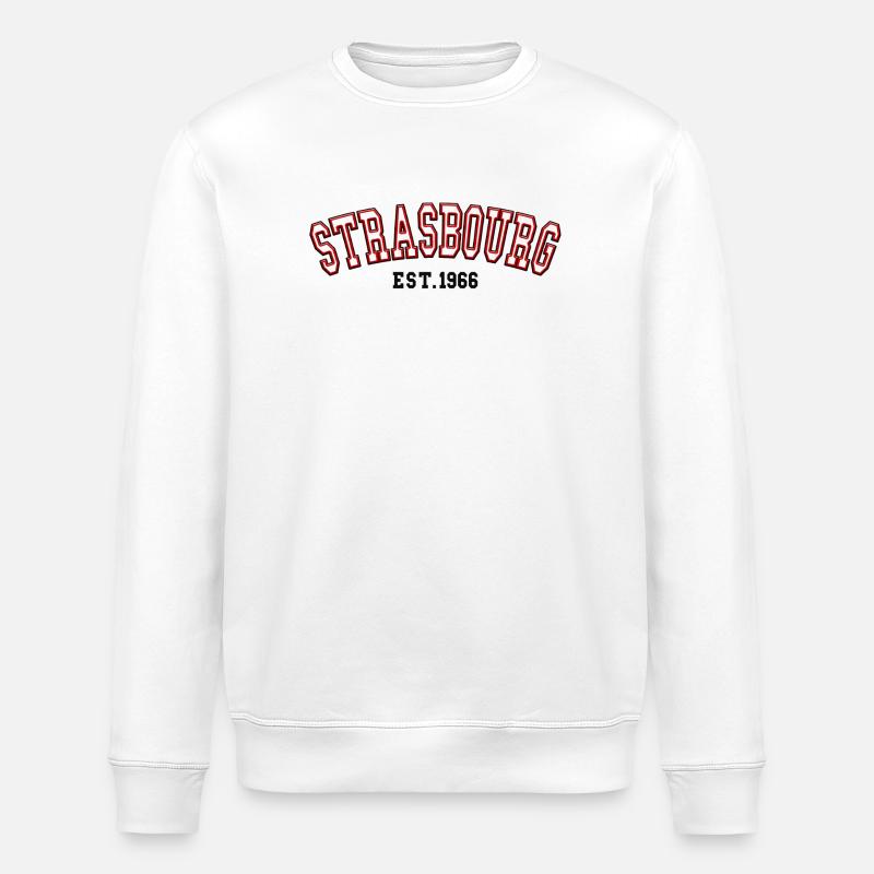 Strasbourg Est. 1966 - Stanley/Stella ROLLER Unisex Organic Sweatshirt - white