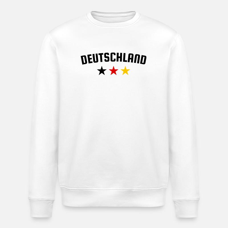 Germany 3 Star Design - Stanley/Stella ROLLER Unisex Organic Sweatshirt - white