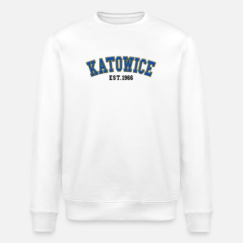 Katowice Est. 1966 - Stanley/Stella ROLLER Unisex Organic Sweatshirt - white