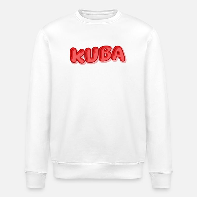 Comic Kuba - Stanley/Stella Unisex Bio-Sweatshirt ROLLER - Weiß