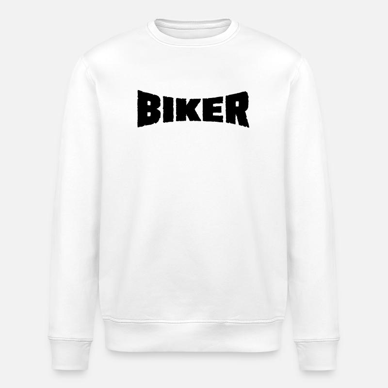 6061912 121603076 bikers - Stanley/Stella ROLLER Unisex Organic Sweatshirt - white