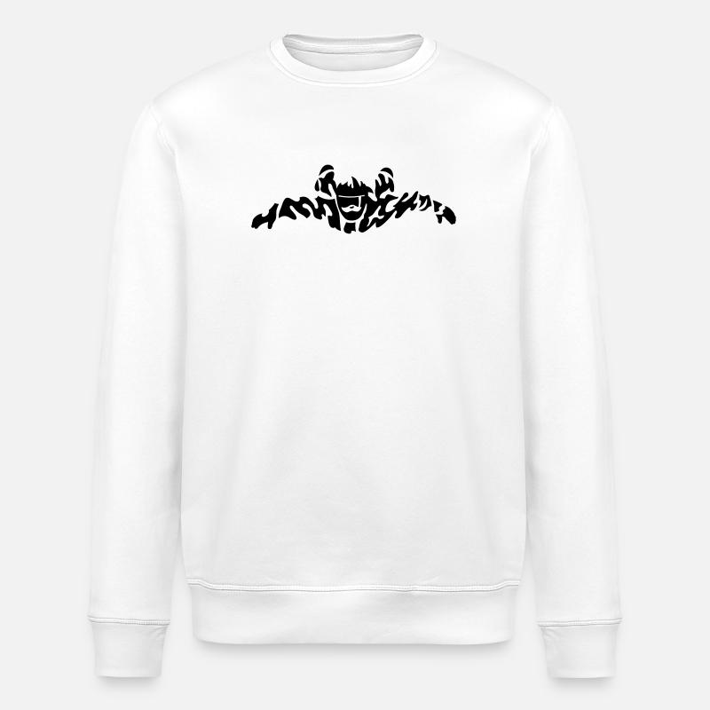 skydiver extreme - Stanley/Stella ROLLER Unisex Organic Sweatshirt - white