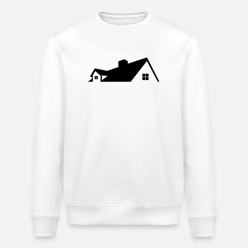 Logo Haus einfaches Logo - Stanley/Stella Unisex Bio-Sweatshirt ROLLER - Weiß
