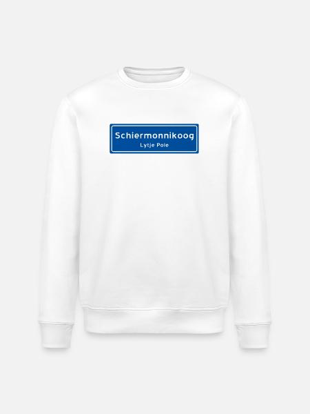 Schiermonnikoog place name sign - Stanley/Stella ROLLER Unisex Organic Sweatshirt - white
