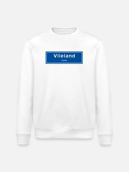 Vlieland place name sign - Stanley/Stella ROLLER Unisex Organic Sweatshirt - white