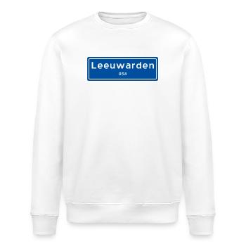 Leeuwarden 058 Ortsschild - Stanley/Stella Unisex Bio-Sweatshirt ROLLER - Weiß - Vorne - Nik (191cm)