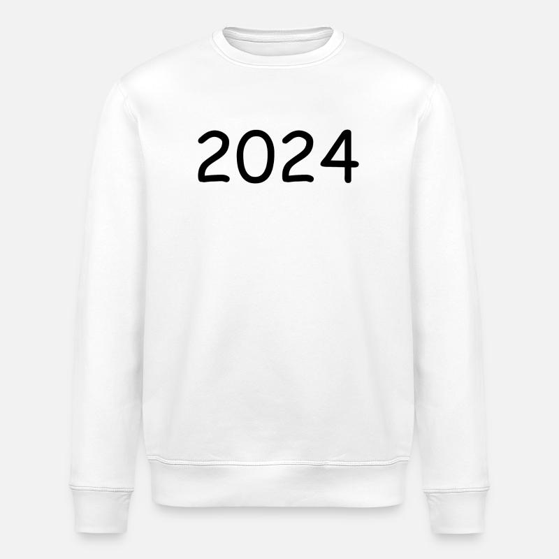 2024 Jahreszahl schwarz - Stanley/Stella Unisex Bio-Sweatshirt ROLLER - Weiß