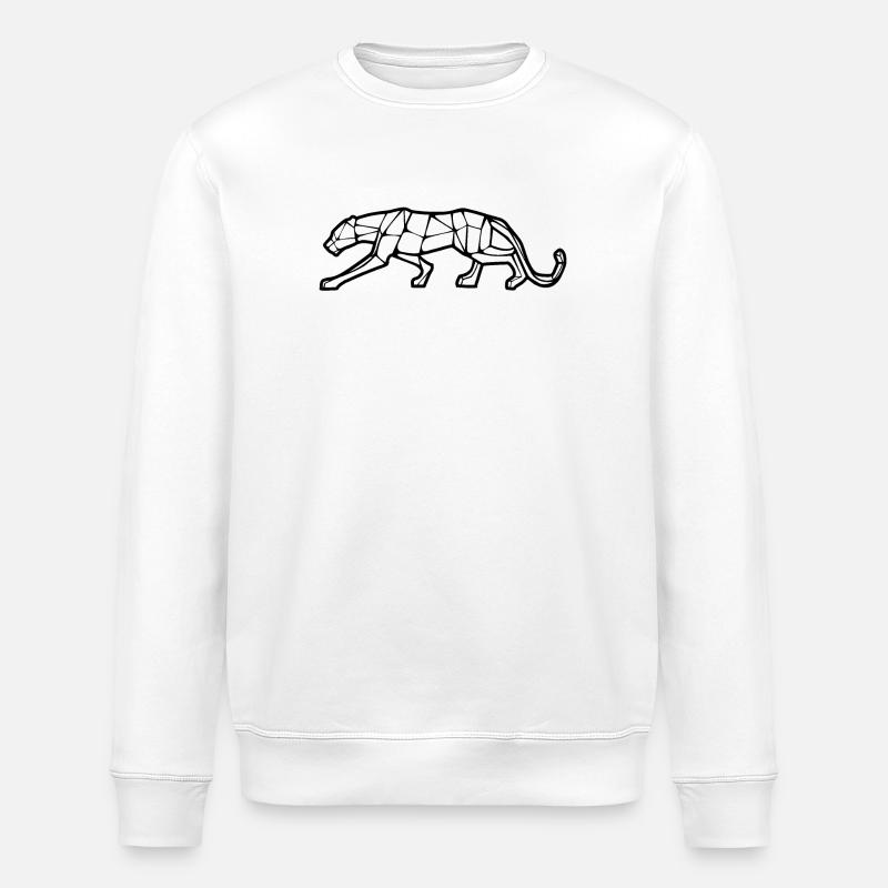 Geometrisches Design des Panthers - Stanley/Stella Unisex Bio-Sweatshirt ROLLER - Weiß