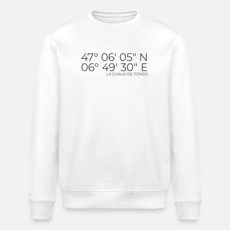 Coordonnées La Chaux-de-Fonds Neuchâtel - Sweat bio ROLLER Stanley/Stella Unisexe - blanc
